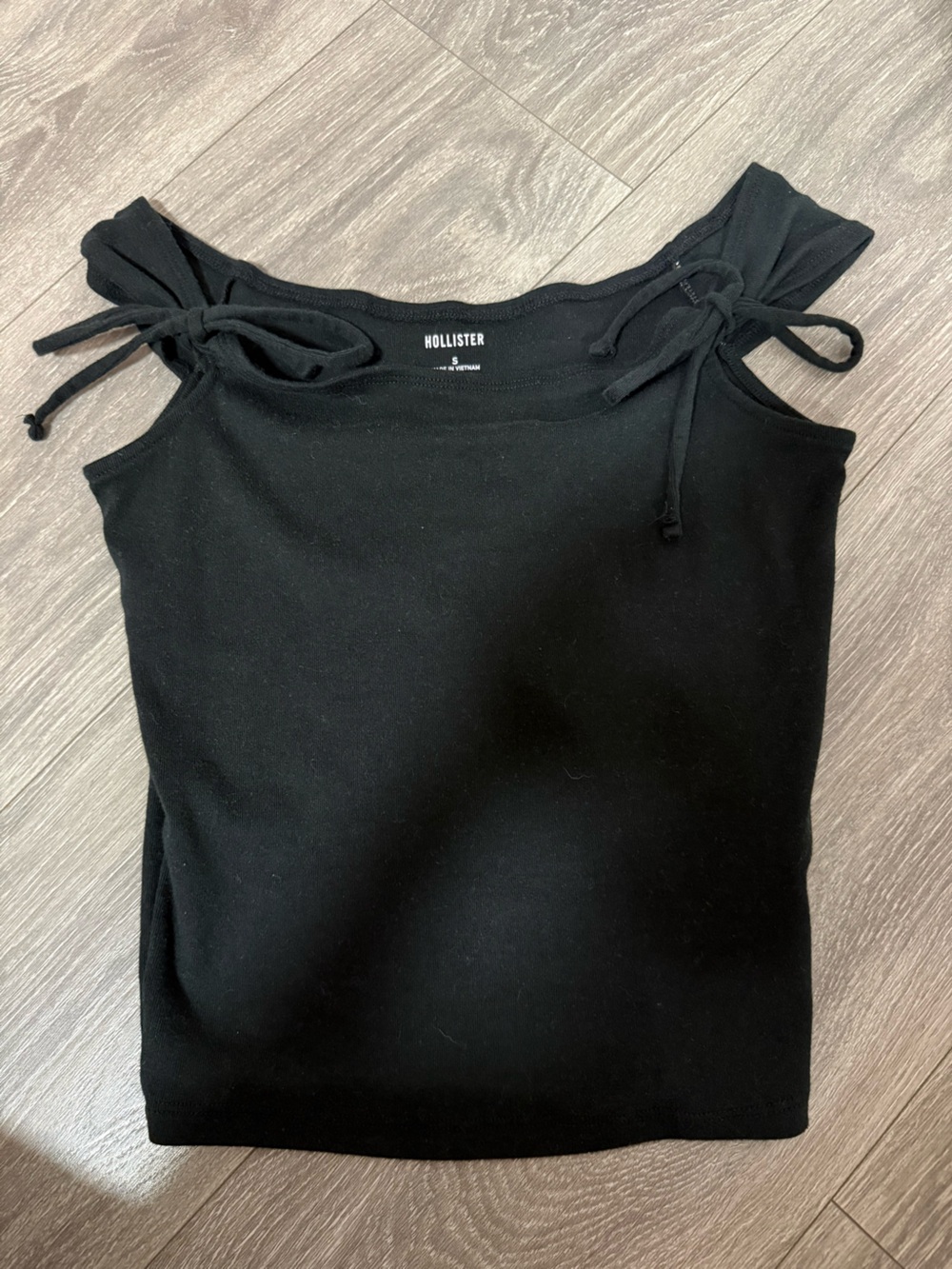 Hollister Black Tie-Shoulder Tank Top
